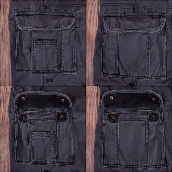 *READ* Abercrombie & Fitch Baggy Pants Mens Size 34X29(30) Cargo Utility Gray - Picture 6 of 15